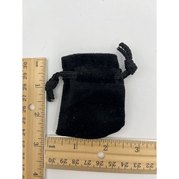 Small Black Velvet Drawstring Pouch For Jewelry Dice & Trinkets A564 - Picture 4 of 5